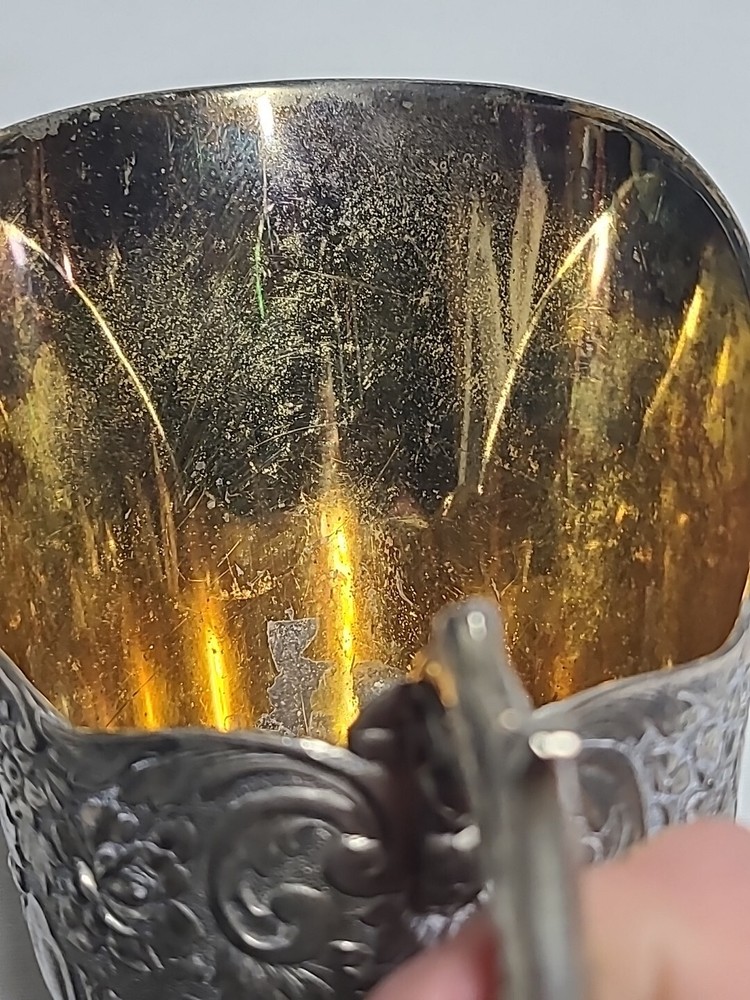 Vintage Sugar Scuttle E.P.ZINC Silverplate Alloy Japan