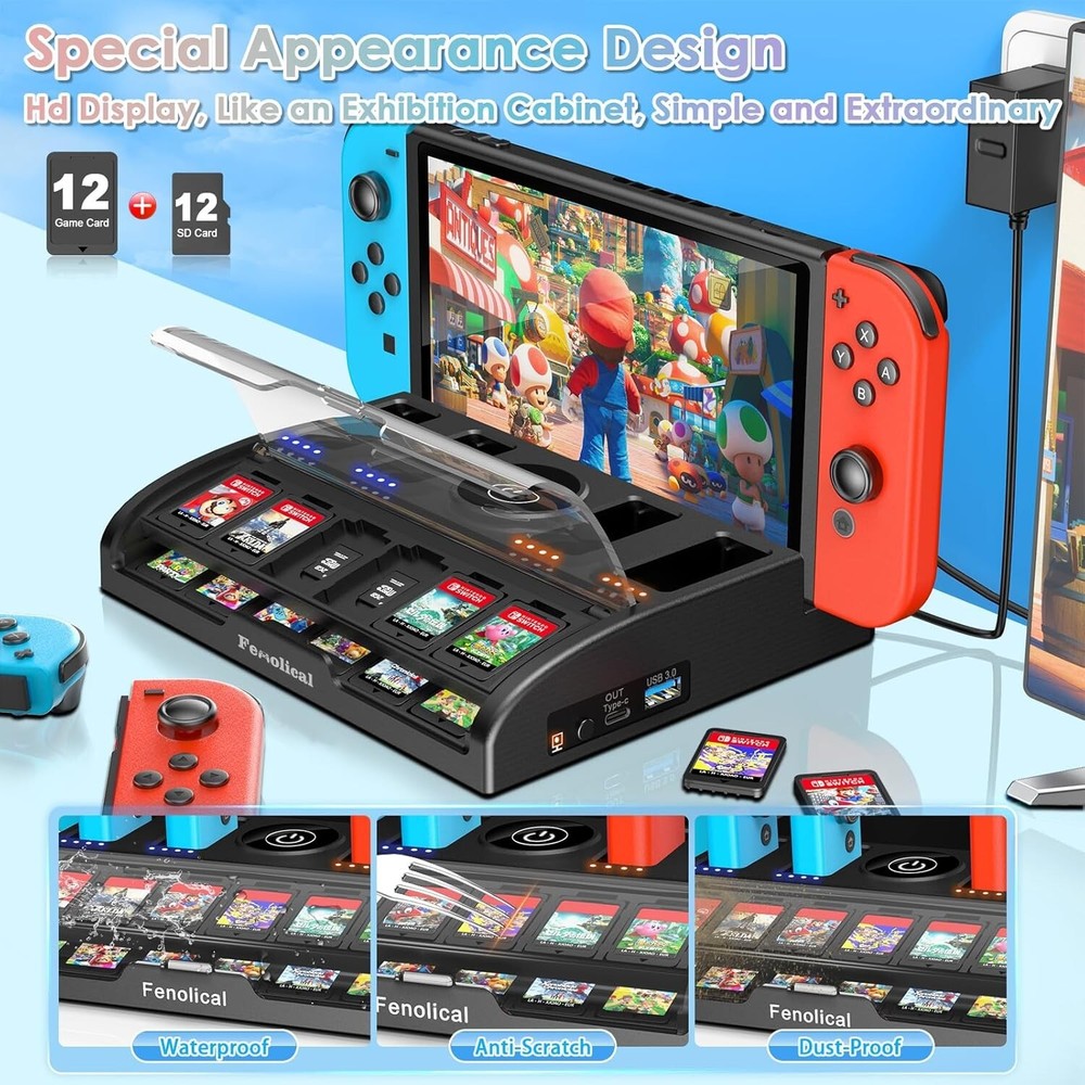TV Switch Dock Station for Nintendo Switch/Switch OLED Support 4K/1080P HDMI .