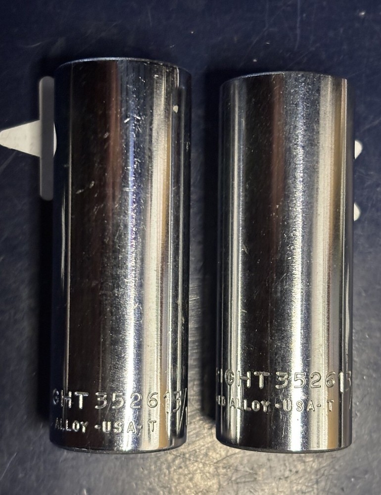 Wright Tool 13/16” 6PT Deep Hand Socket 3/8” Drive  3526  USA    TWO SOCKETS