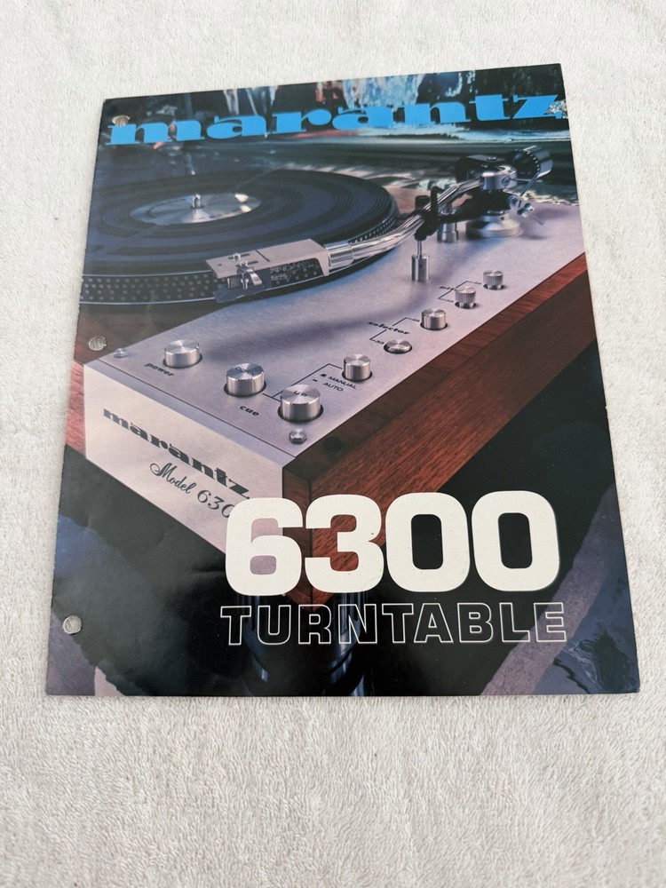 Marantz 6300 Turntable Brochure. Nice