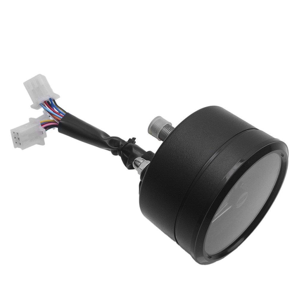 Black LCD Digital Waterproof Motorcycle Gauge Speedometer Tachometer Odometer