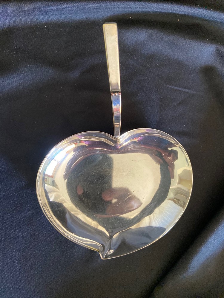 Three Crown Swedish Silver Plate Heart Shaped Candy/Nut/Olive Dish Royal Hickman