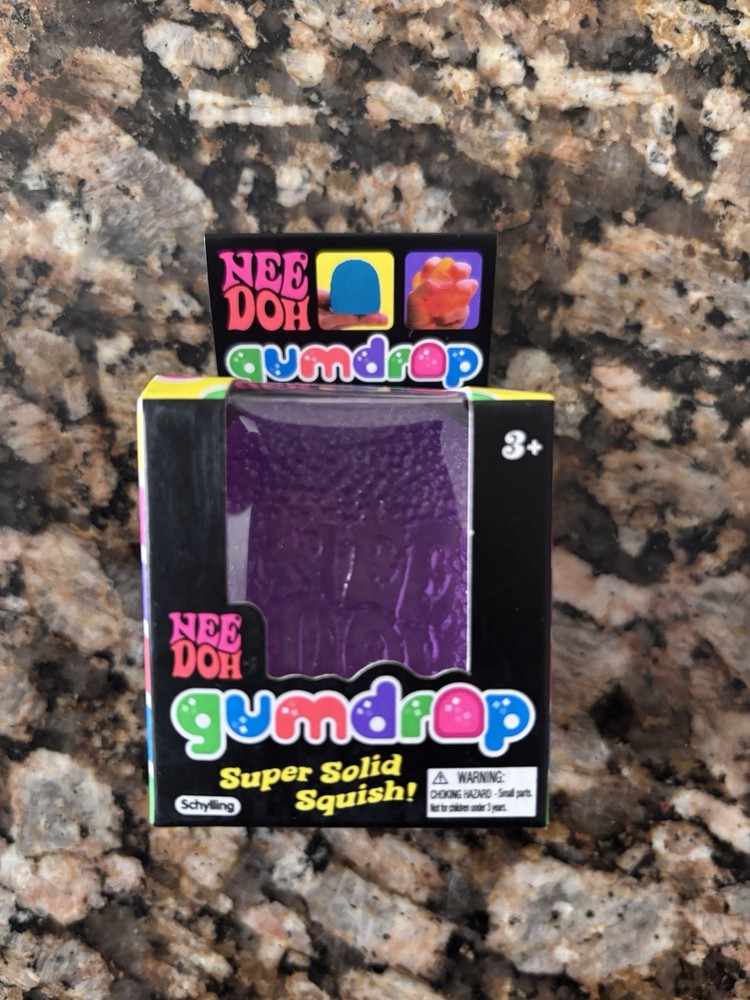 NeeDoh Gumdrop Super Solid Squish Needoh Gum Drop Purple RARE