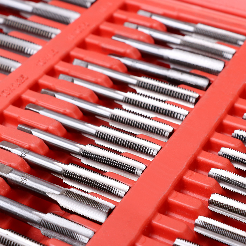 110 PCS Tap and Die Combination Set Tungsten Steel Titanium METRIC Tools w/Case
