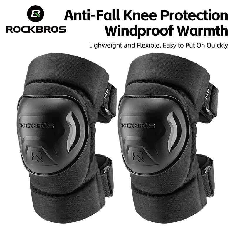 ROCKBROS Motorcycle Knee Pad Windproof Warm EVA Protective Gear Shockproof 1 SET