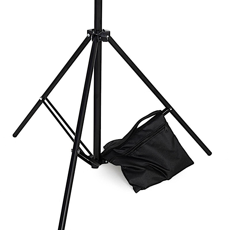8x10 ft Black Triple Crossbar Adjustable Photo Backdrop Stand Party Supplies