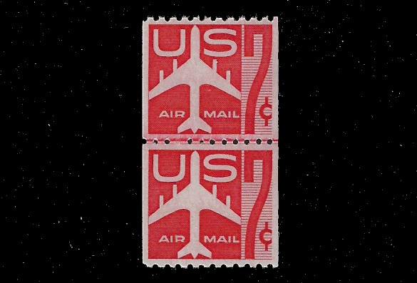US Scott C61 Joint Line Pair, Extremely Fine, Mint Never Hinged, SCV $27.50