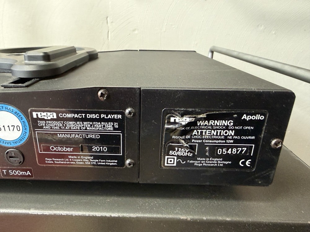 REGA Apollo CD Player - NO Remote