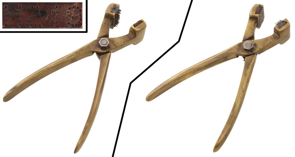 Solid Brass Spring Joint Hog Tattooing Tool - Marks "H249" - mjdtoolparts