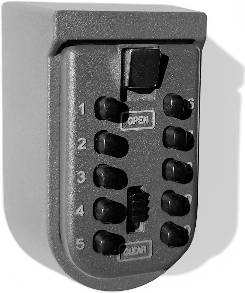 Key Lock Box for Outside Wall Mount, Waterproof Spare Key Storage Box, 10-digits