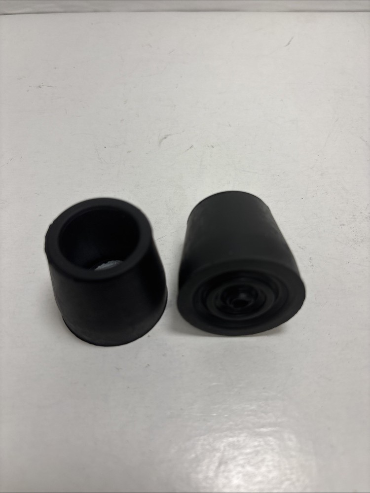 2 Pack Obtanim Replacement Cane Tips, Black, 1 Inch