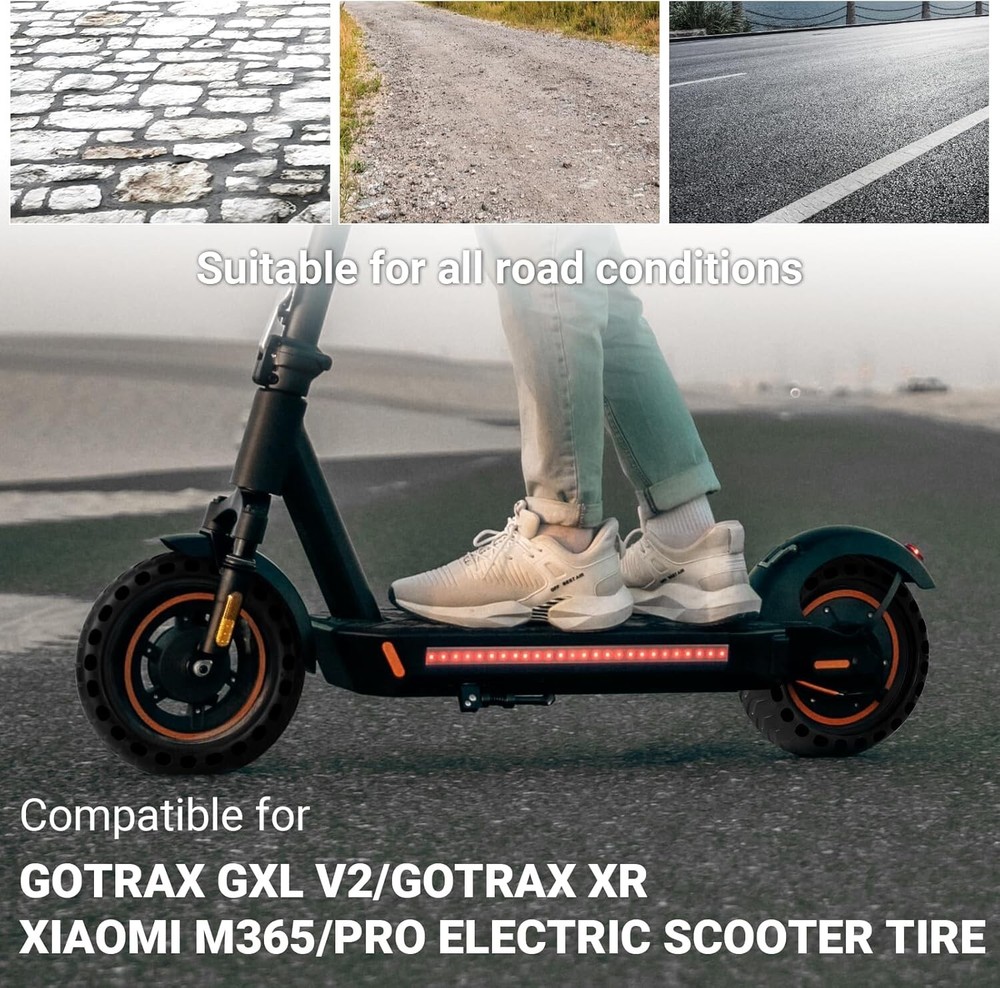 8.5 x 2 Electric Scooter Solid Tires - Honeycomb Shock Absorption System