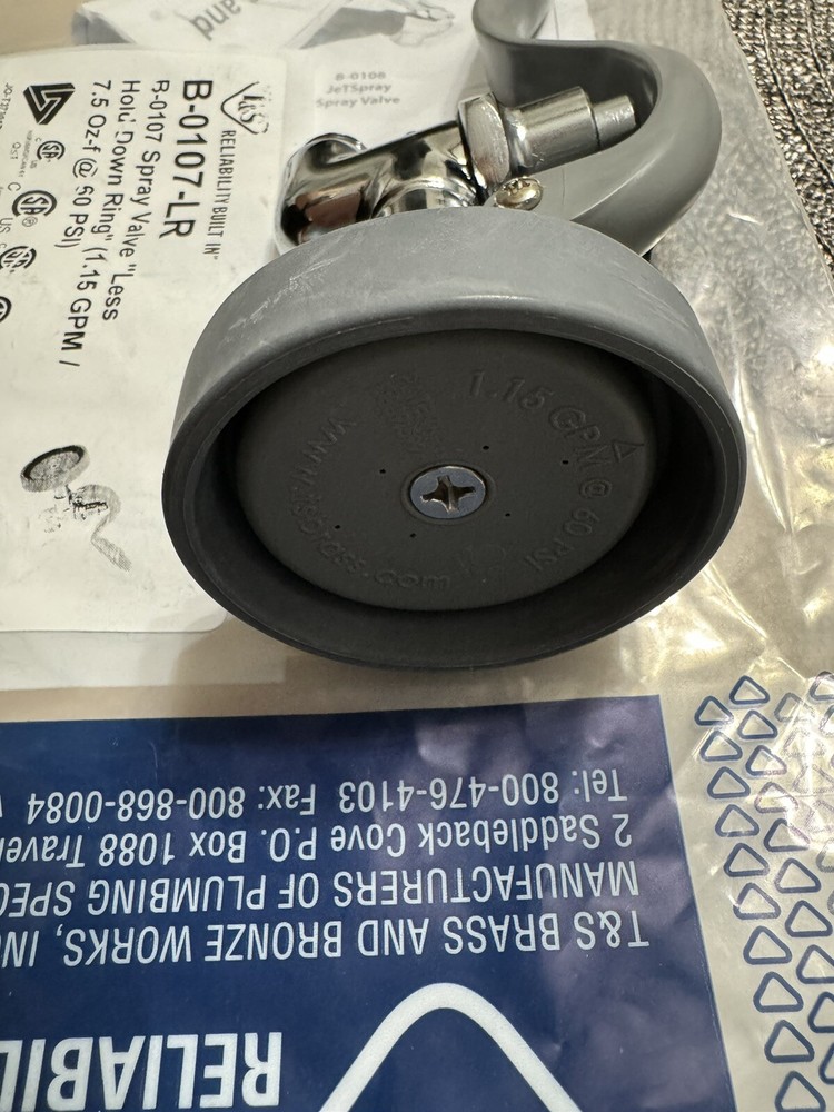 T&S B-0107-LR Spray Valve "Less Hold Down Ring"
