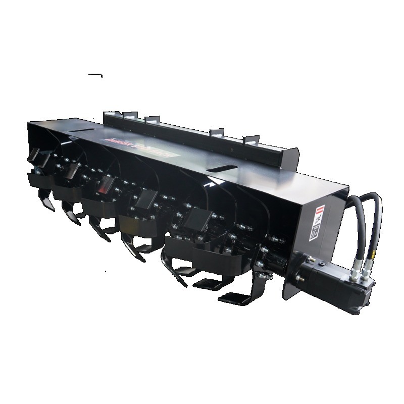 Landy Attachment 72" Skid Steer Soil Cultivator Light Duty Hydraulic Roto Tiller