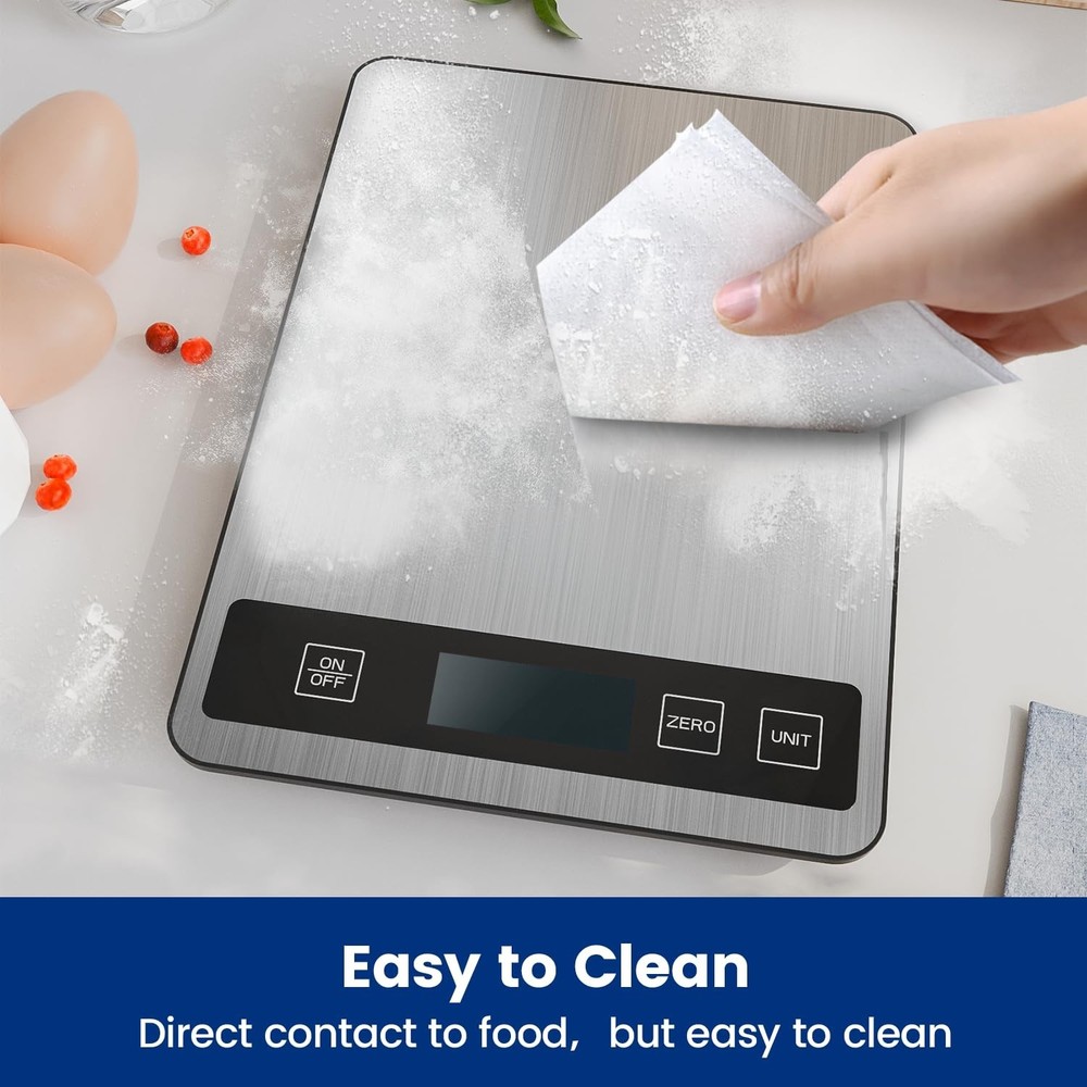 33 lb USB Rechargeable Digital Kitchen Scale - Precision Baking & Cooking Tool