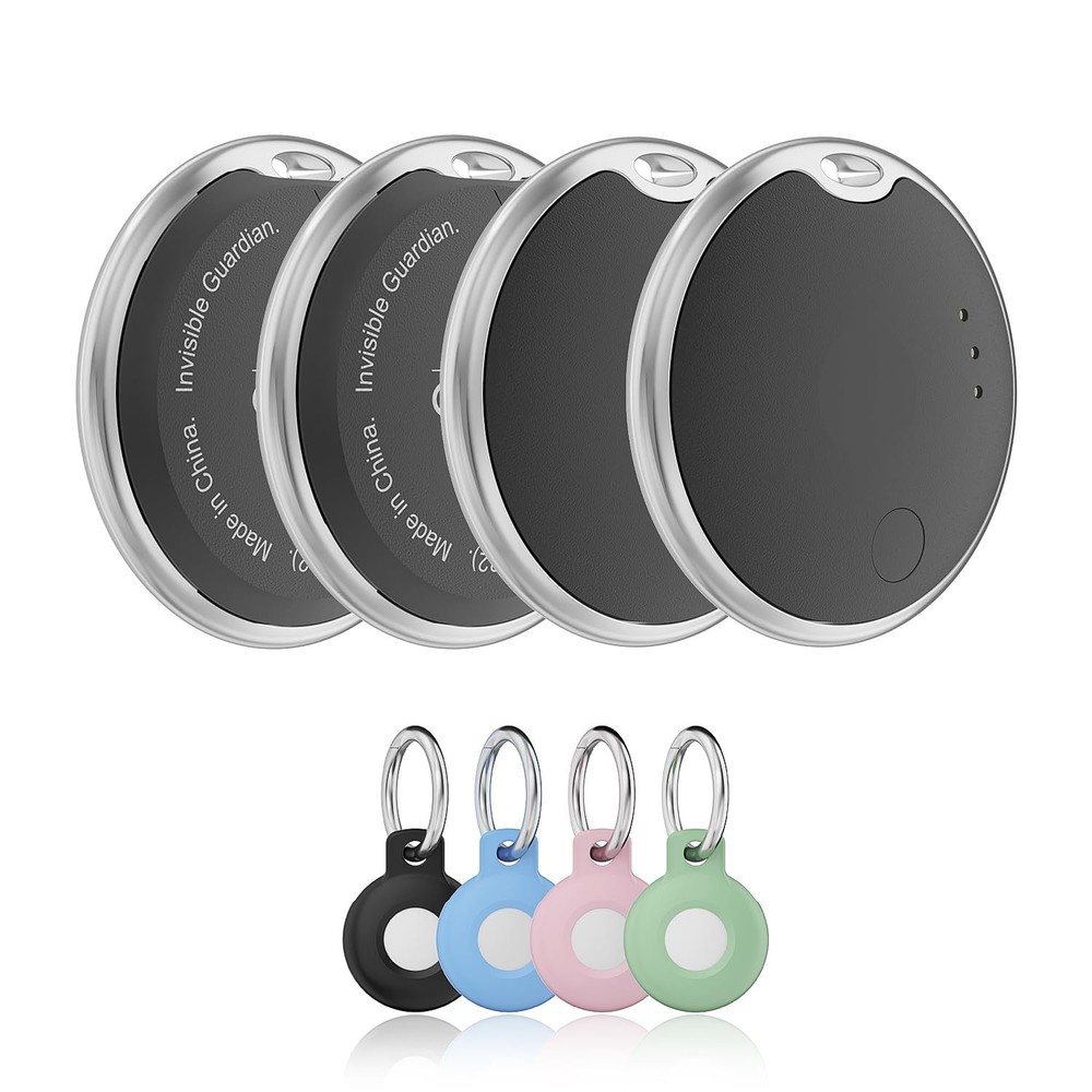 Invisible Guard Finder Tag-4 Pack, Bluetooth Tracker Works with Apple Find My...