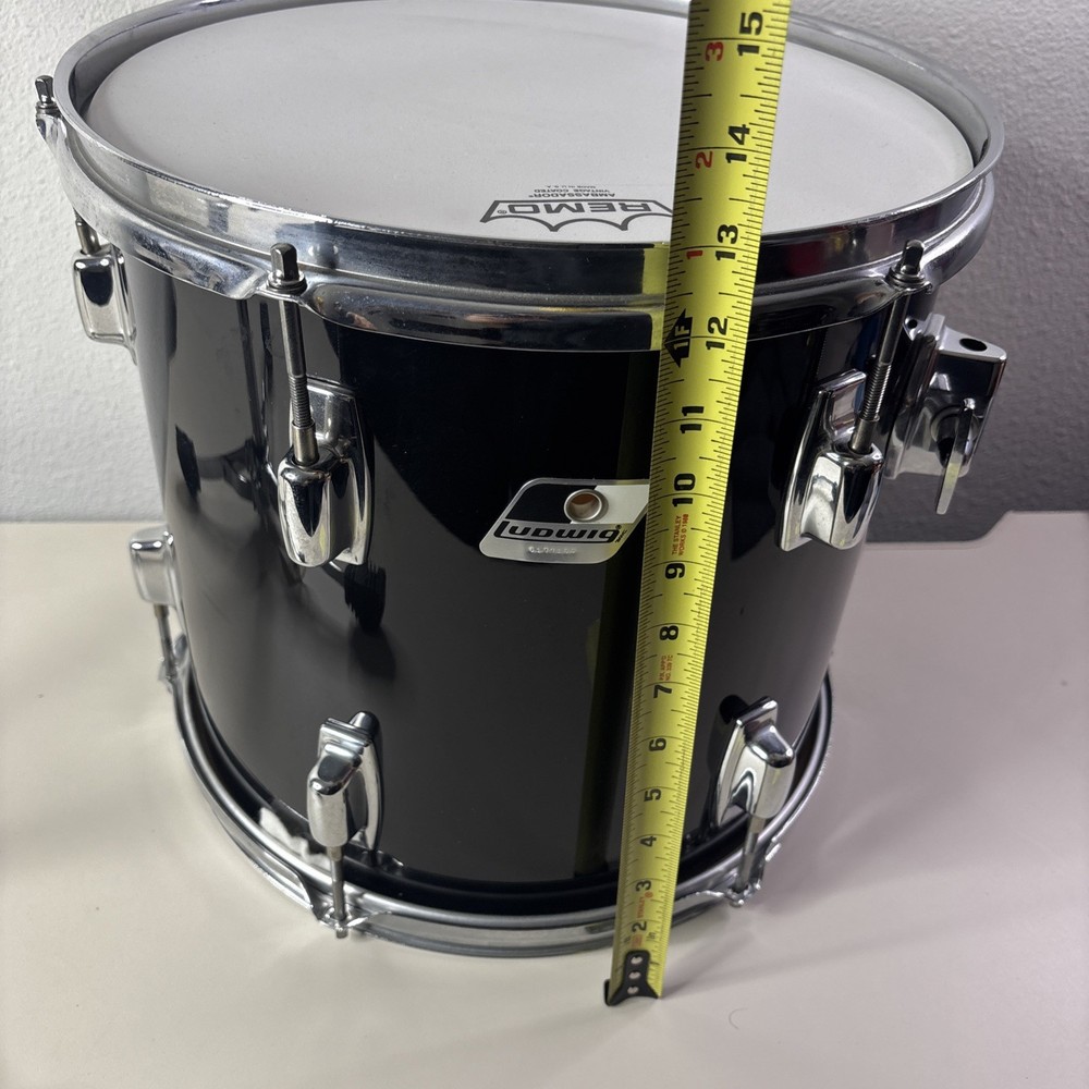 Ludwig Tom Drum Set FLAT BLACK 13x13