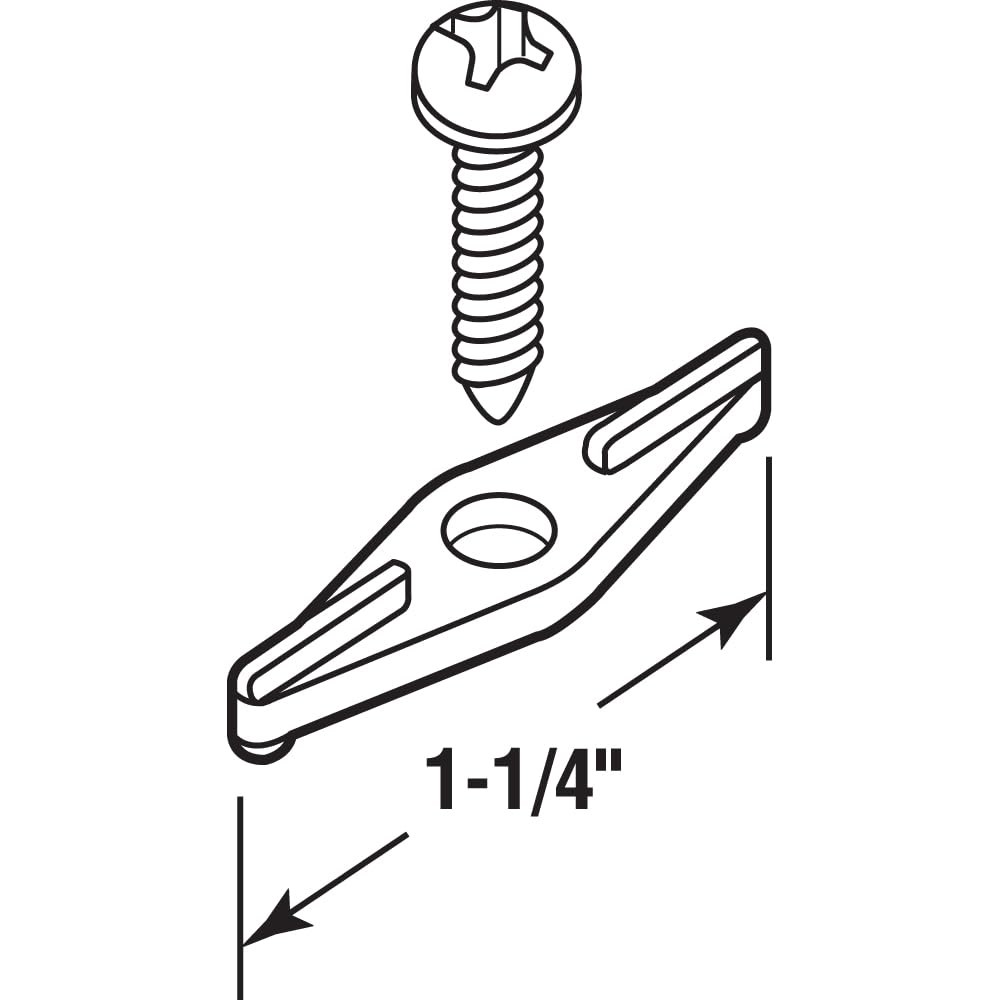 100 PCS PL 14616 Double Wing Clip Plastic White Replacement Window Hardware