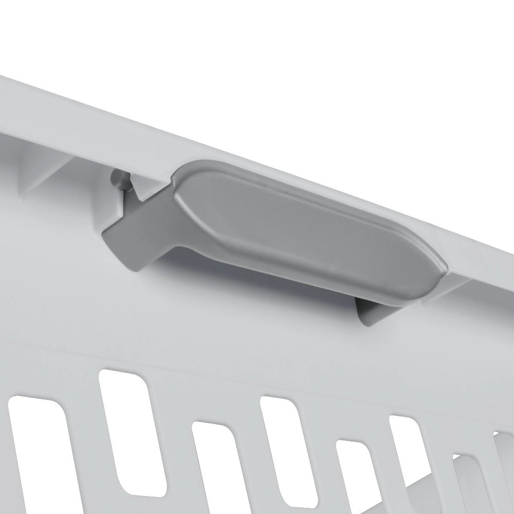 Large Rectangle Plastic Laundry Basket with Comfort Grip Handles, Breathable