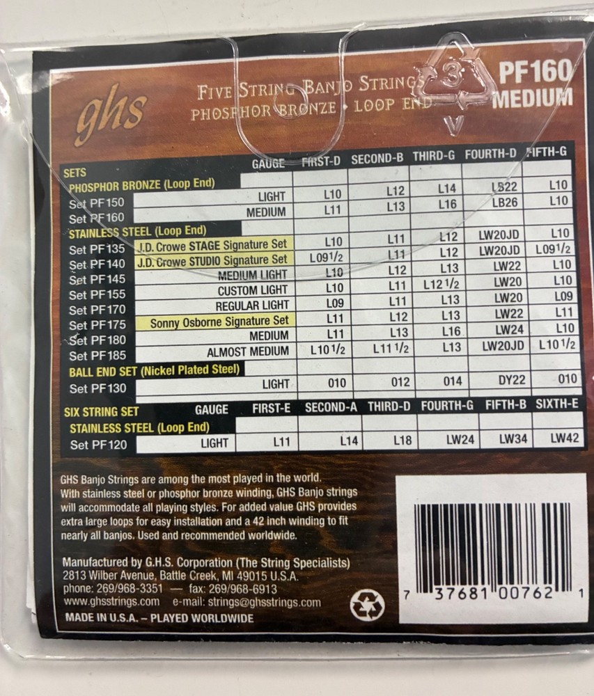 Banjo Accessory Bundle-Strings, Tuning pick up-Capo-Care Kit-String Winders