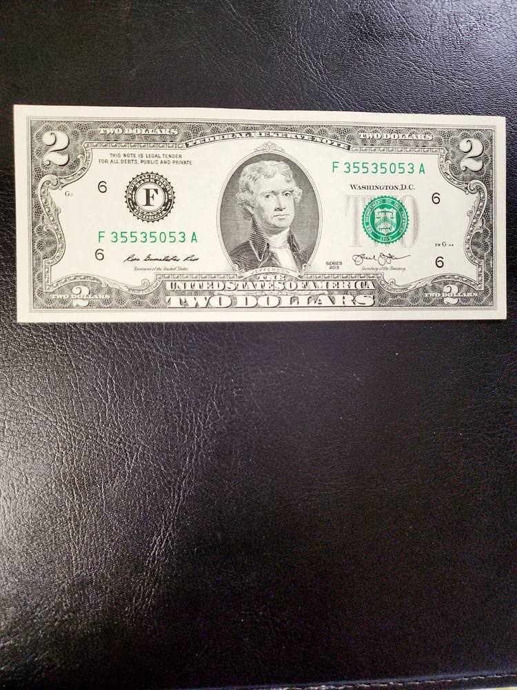 35 5350 53 BINARY ( ALMOST) REPEATR UNCIRCULATED 2013 $2 FOUR 5s And Three 3s