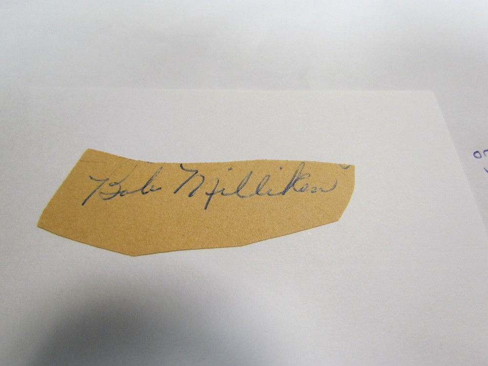 Bob Milliken autographed Cut/Index Card