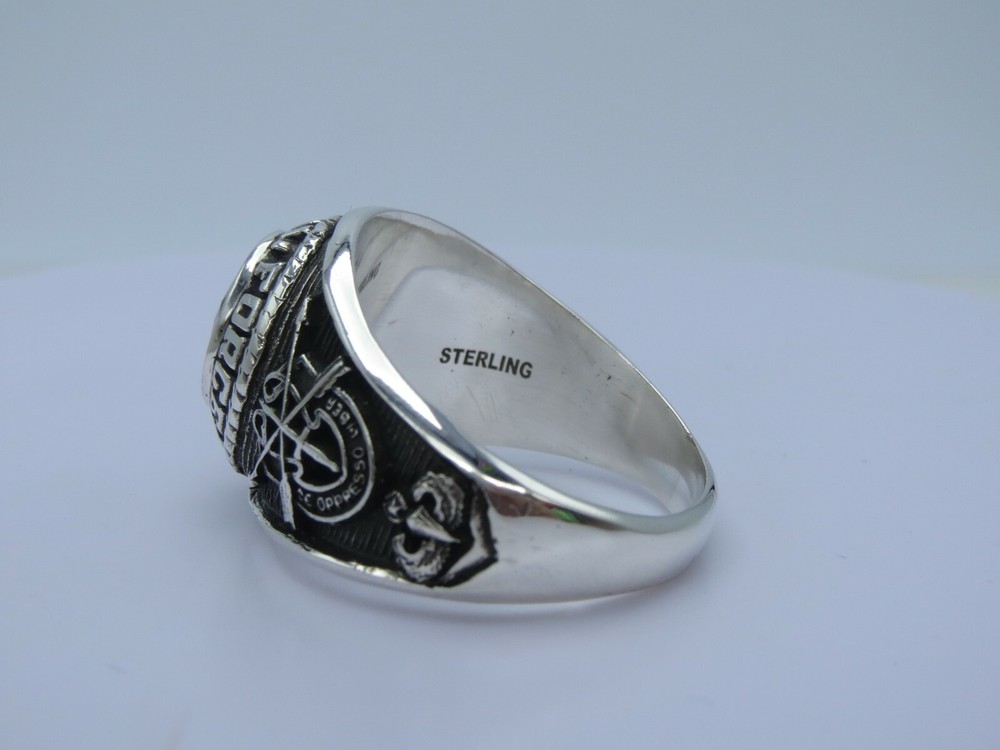 SILVER 925 , USSF RING , US SPECIAL FORCES RING , USSF RING USSF , US size 9.75