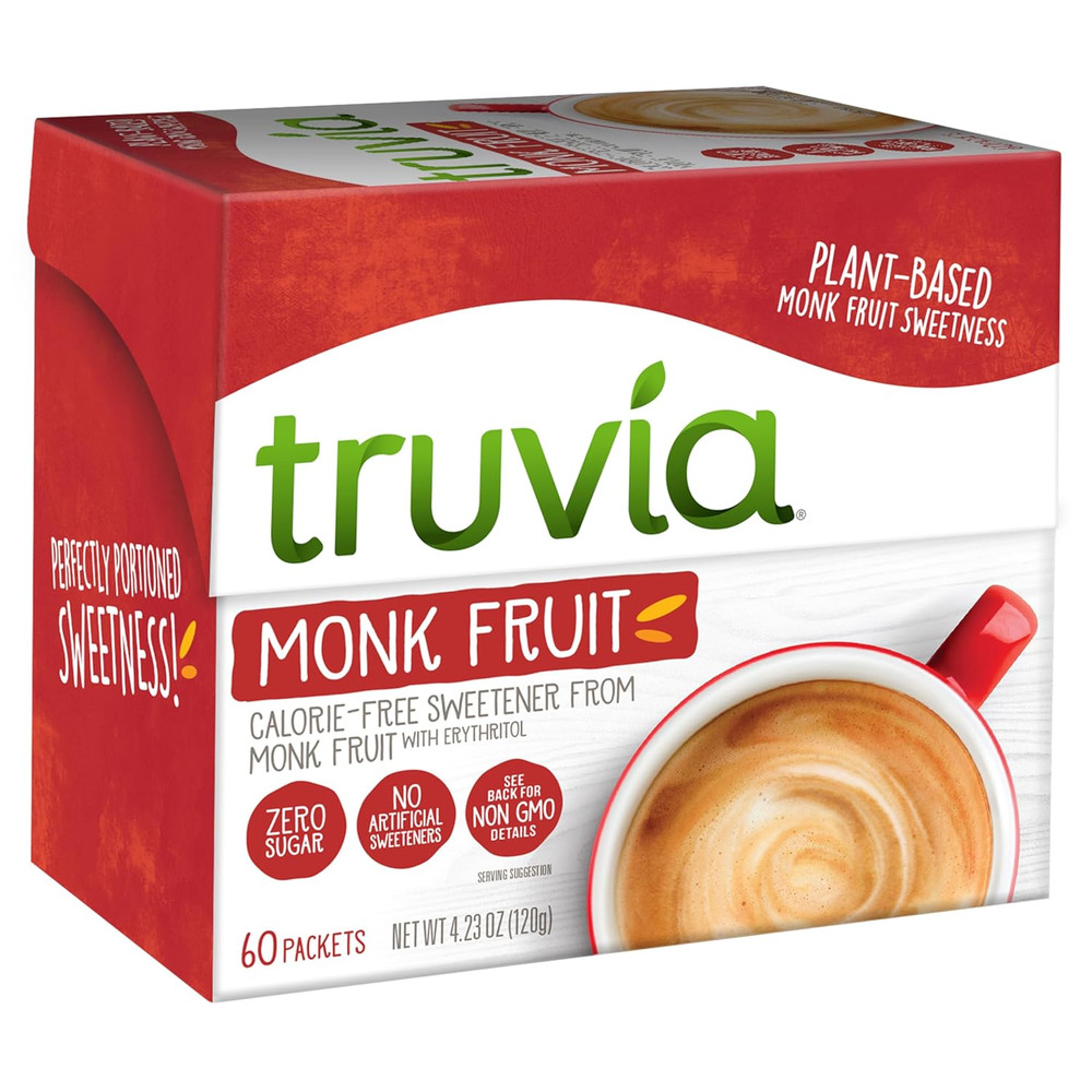 Calorie-Free Sweetener from the Monk Fruit Packets, 60 Count Monkfruit Box (Pack