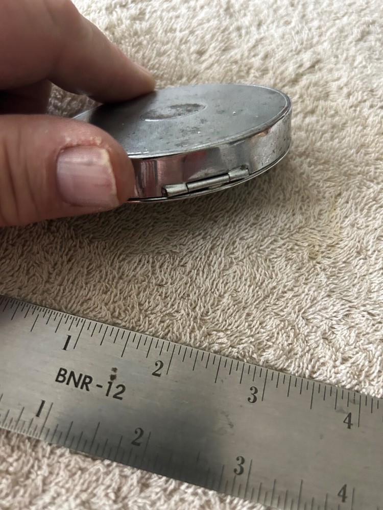 Vintage Religious Rosary Compact Virgin Mary