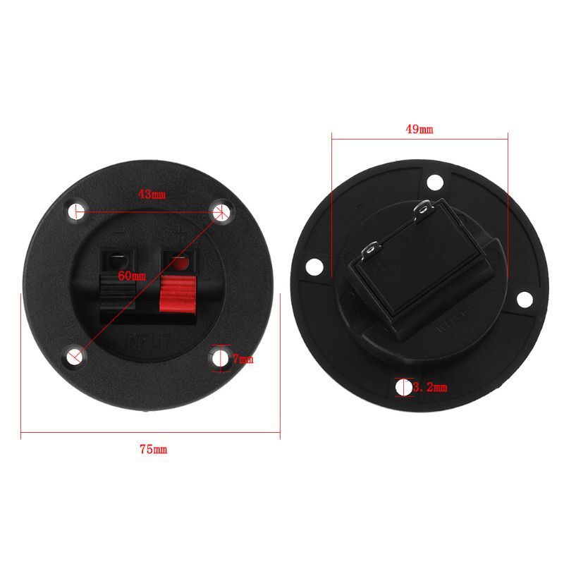 2PCS Terminal Round Cup Connector Parts for Express Spring Clip Double Binding P