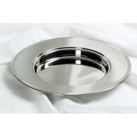 COMMUNION-REMEMBRANCEWARE-SILVERTONE BREAD PLATE-NON-STACKING (STAINLESS STEEL)