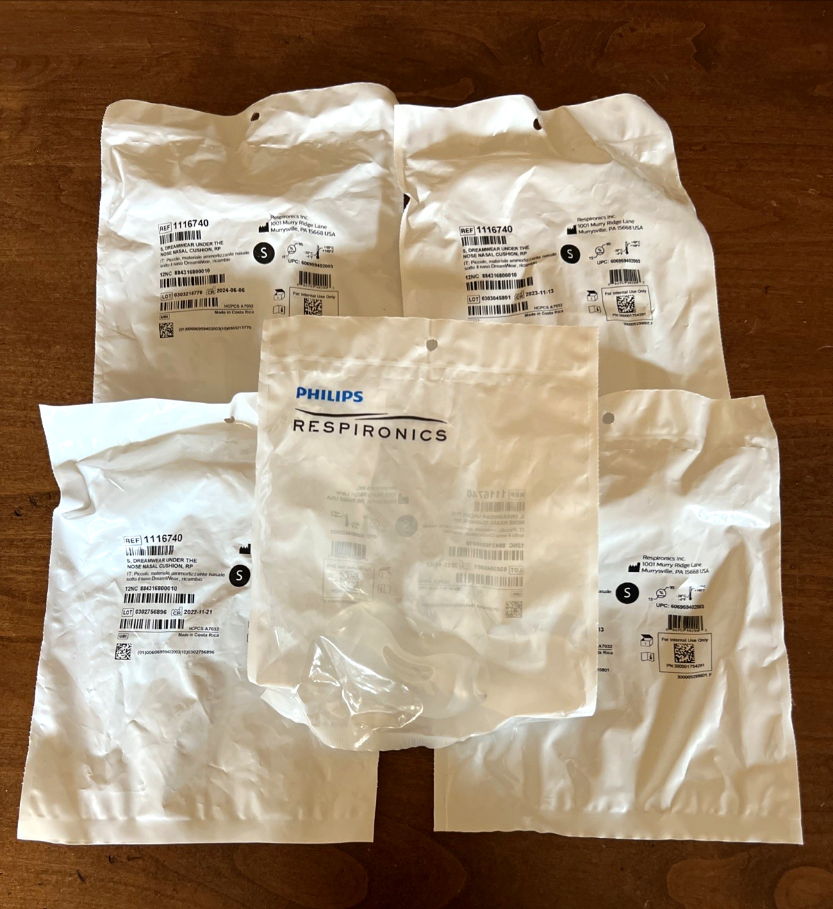 Philips Respironics Dreamwear Under Nose Nasal Cushion 1116740 Lot Of 5 - Small