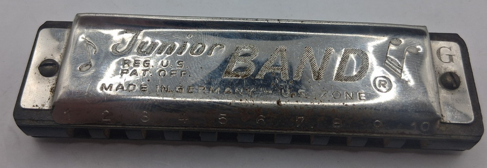 Junior Band Harmonica Reg. U.S. Pat. Off. Made in Germany