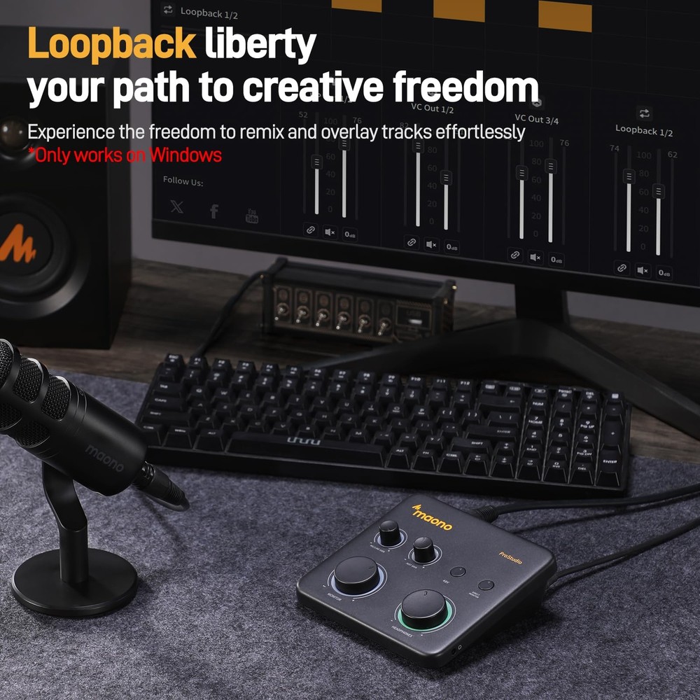 USB Audio Interface for PC: Interface with XLR Input 24-bit/192kHz Routing So...