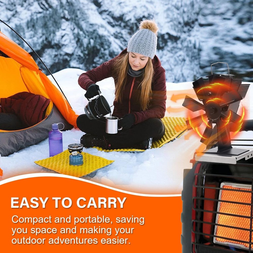 Durable Heat-Powered Fireplace Fan Bracket for Optimal Warmth Distribution