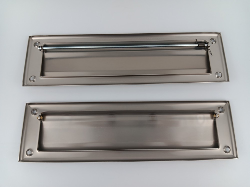 QCAA Solid Brass Mail Slot, Solid Brass Interior Back Plate, 13" x 3.625"....