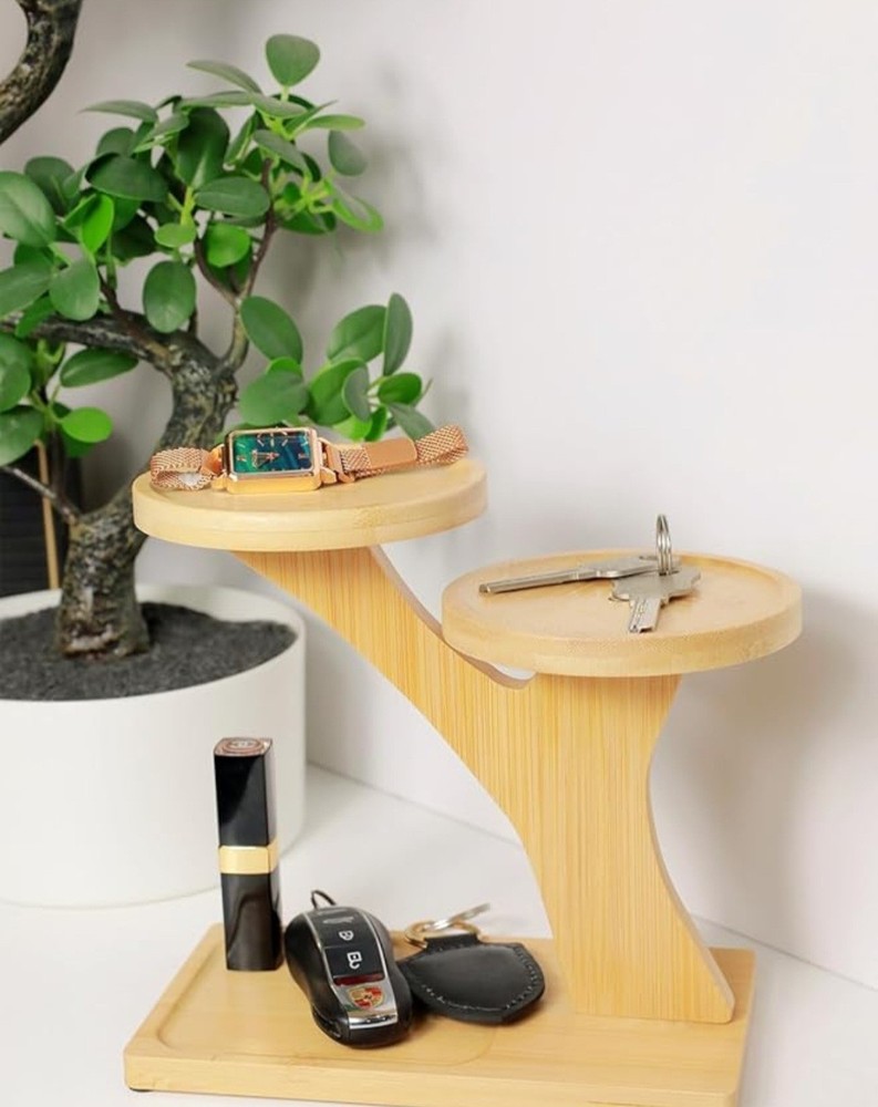 Cut-nic Wood Key Tray for Entryway Table