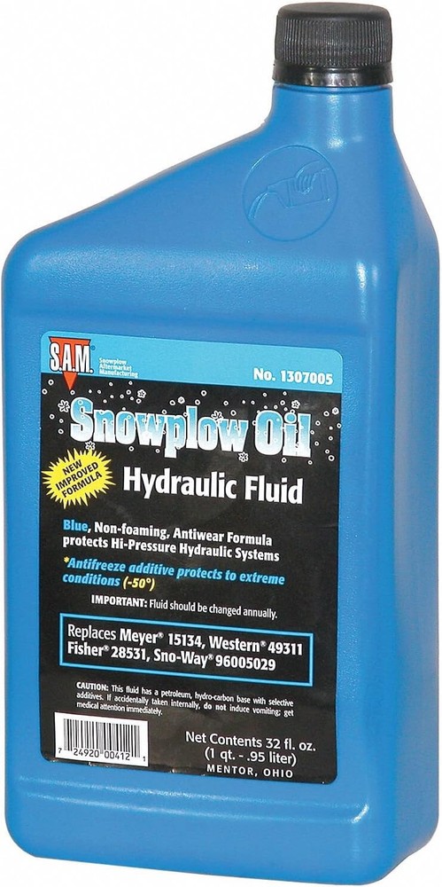 SAM Low Temp Snow Plow Hydraulic Fluid - One Quart Each - 12-Pack Case