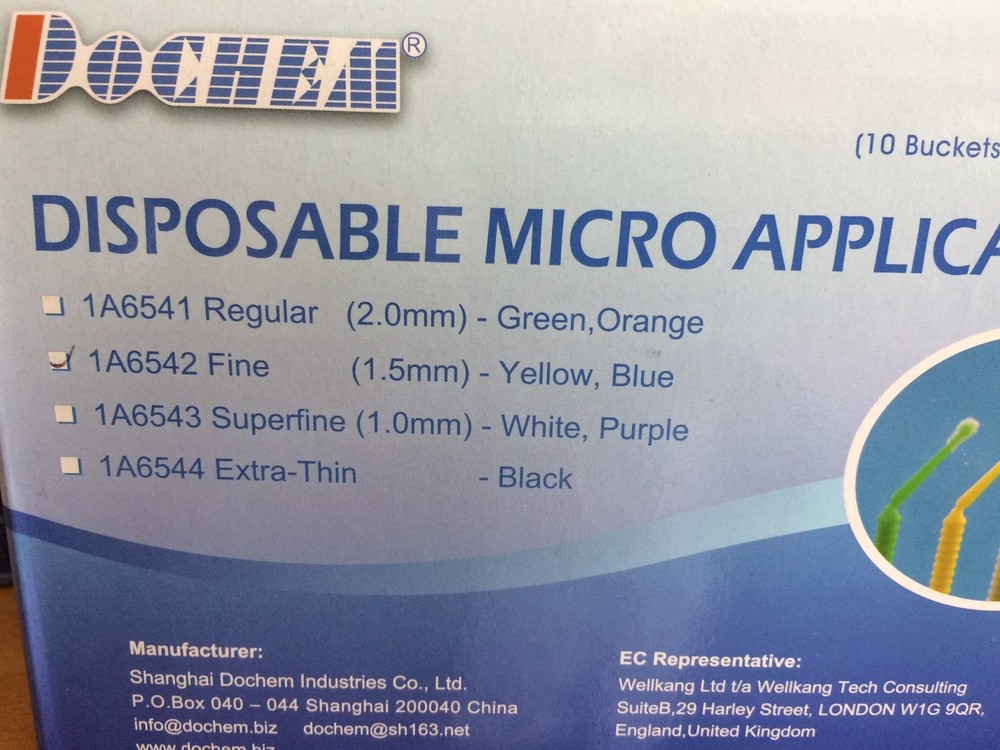 4 buckets Micro Applicator fine, 1.5mm 100pcs/bucket
