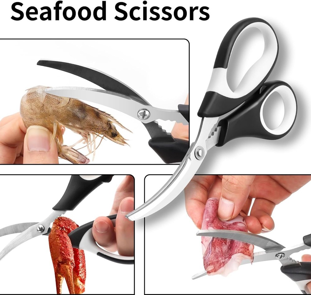 3 Pack Heavy Duty Kitchen Shears Stainless Steel Kitchen Scissors Ultra Sharp