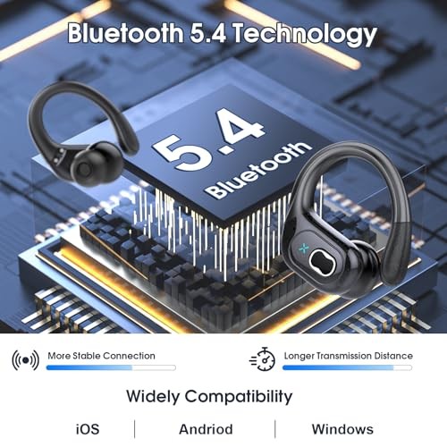 Wireless Bluetooth Earbuds With 75hrs Playtime, IPX7, ENC Mic, Earhooks