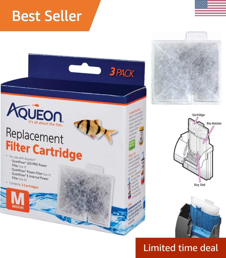 Replacement Filter Cartridges Medium - 3 Count Pack of 1