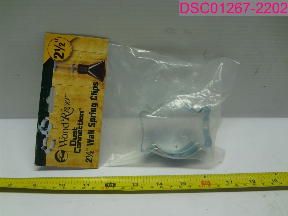 2 Pack; Wood River Dust Connection 2-1/2" Wall Spring Clips Silver