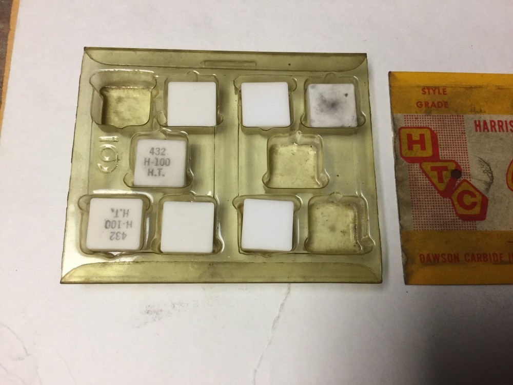 HTC 432 Inserts H-100. H.T. 7 Pieces