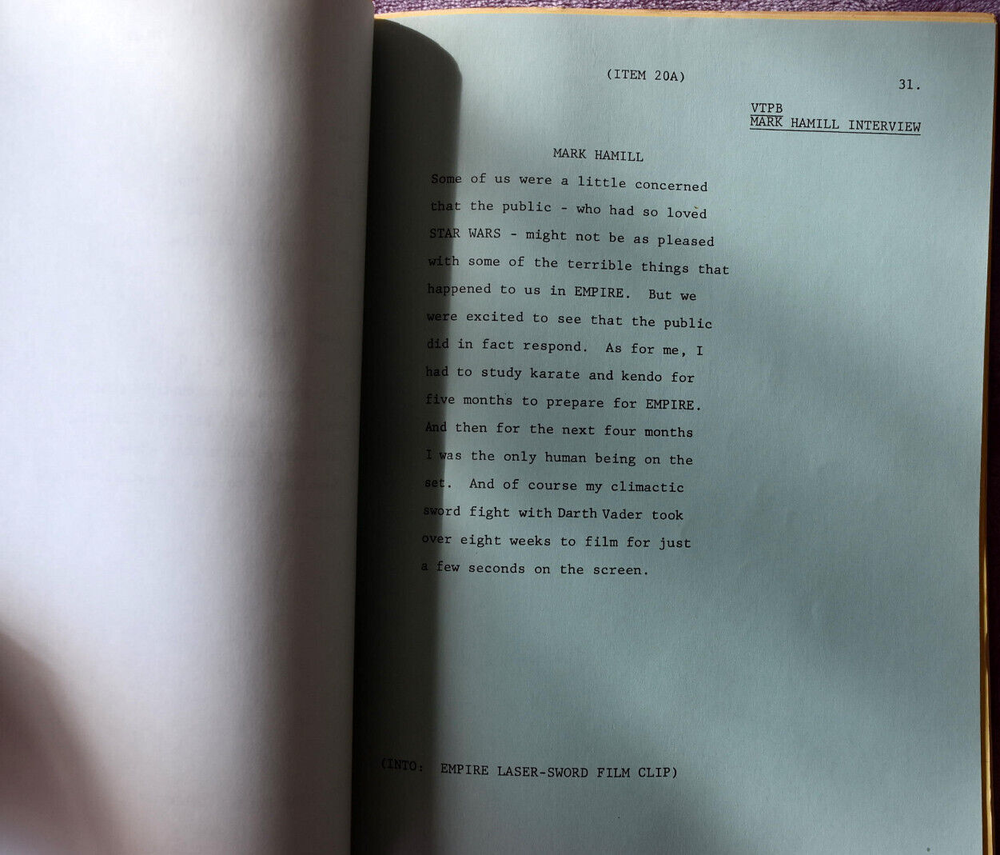 1983 " Movie Blockbusters! " CBS Television Original Screenplay Script