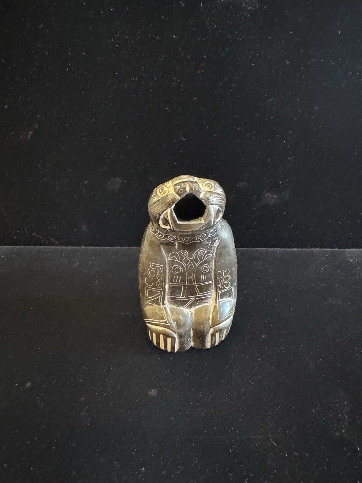 Hand Carved Stone Jaguar Statue Mythical Pre-Columbian Form Bolivian Chachapuma