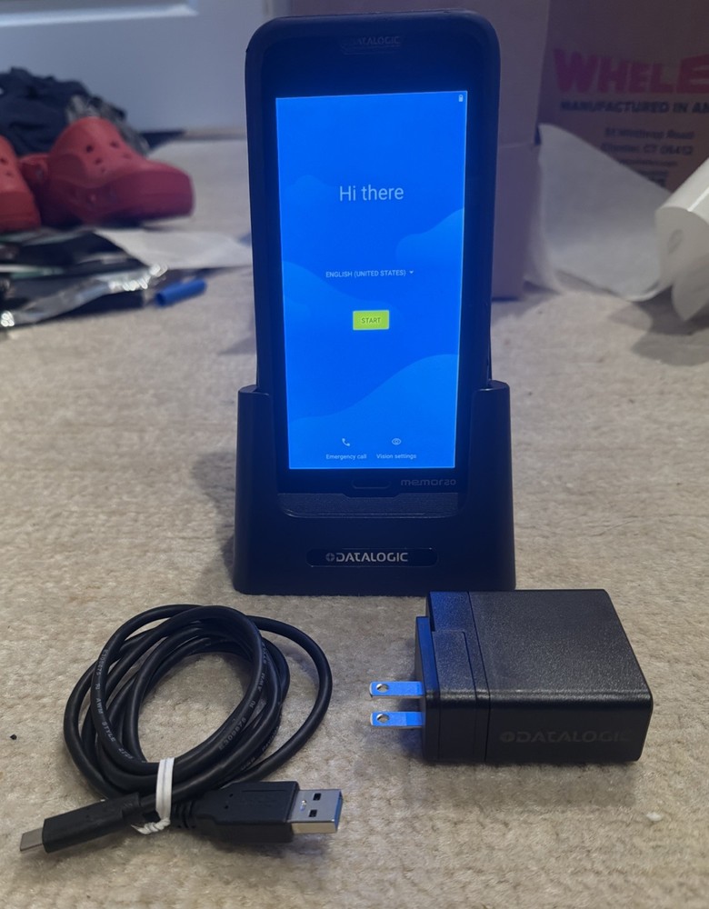 Datalogic Memor 20 Rugged Android PDA Full Set PN 944800007 w/ Dock Computer