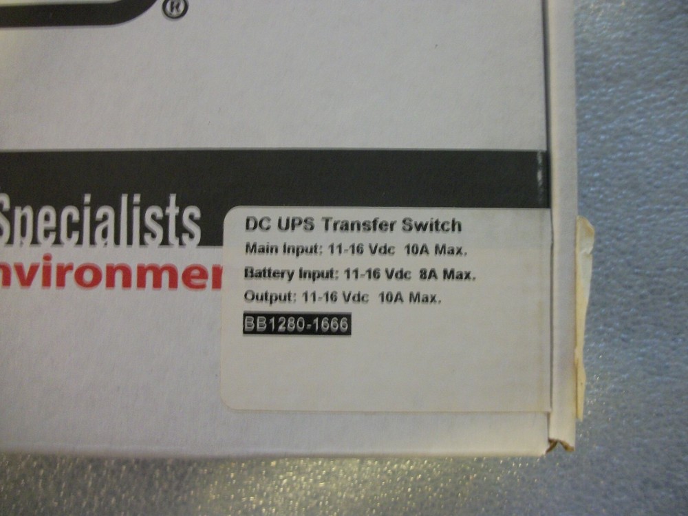 NEW IN BOX LIND DC UPS TRANSFER SWITCH BB 1280-1666