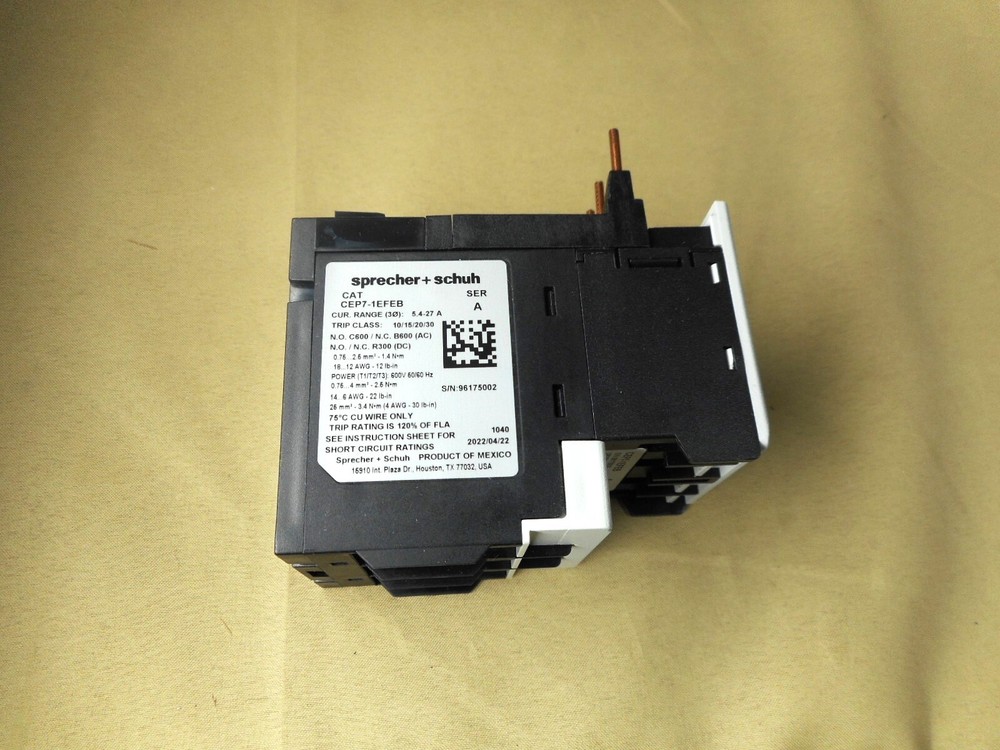 Sprecher & Schuh CEP7-1EFEB solid state overload (NIB)