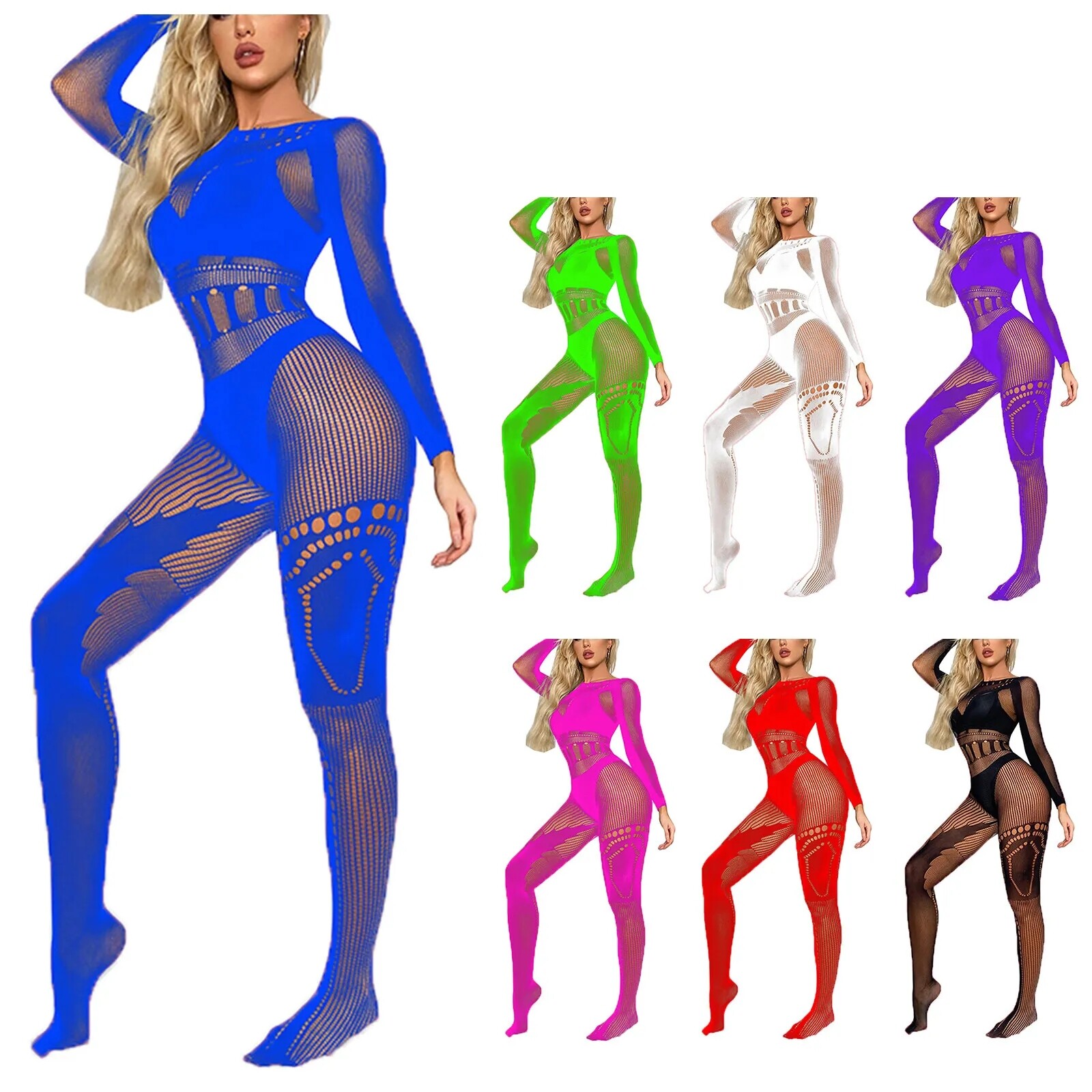 Women Bodysuit Sexy-Lingerie Fishnet Body-Stocking Babydoll Sleepwear Nightwear
